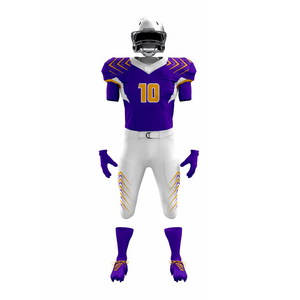 Nuevo Diseño de Uniforme de Fútbol Americano, Personalizable con Nombre y Número, Transpirable, de Secado Rápido, Conjunto Deportivo Corto, Fabricante OEM - Product Image 2