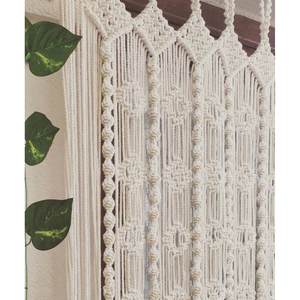 Cortina de Pared de Macramé Estilo Boho, Decoración Chic para Pared con Cenefa de Macramé - Product Image 2