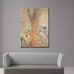 ภาพพิมพ์บนผ้าใบพระพุทธรูปที่ได้รับแรงบันดาลใจจากโอดิลอน เรดอน - ศิลปะติดผนังสมัยใหม่ ห่อหุ้มอย่างดี - Product Image 1