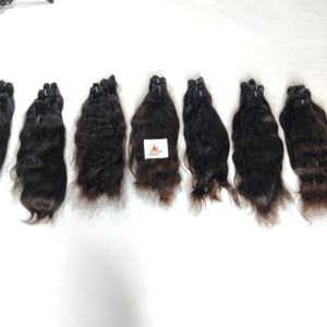 Machine double trame faisceau non transformé 100% traitement vierge aucun indien couleur naturelle femmes vague profonde Extensions de cheveux humains - Product Image 5