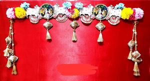 Par colgante de puerta decorativa con diseño de pájaros indios con campana, atractivos artículos de artesanía antiguos decorativos para el hogar, colgante de pared - Product Image 2