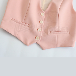 2025 printemps nouvelle mode col en v gilet court Vintage sans manches femme Camis Chic hauts du Pakistan fabricant - Product Image 6