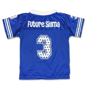 PBS Kids Football Jersey - Royal Blue | 100% Polyester Phi Beta Sigma Youth Jersey With Embroidered Logos, Shields & <b>Patches</b> - Product Image 2