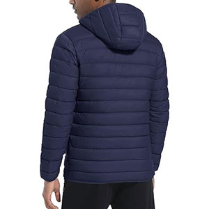 Veste matelassée légère pour homme de haute qualité avec capuche, résistante à l'eau, coupe-vent, isolée, design personnalisé OEM, broderie - Product Image 2
