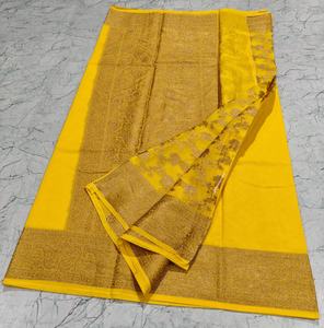 Banarasi Soft <b>Saree</b> with Heavy Rich Pallu Traditional Jaal Blouse Woven Design Party Wear Quick Dry <b>Women's</b> <b>Saree</b> Banaras - Product Image 6