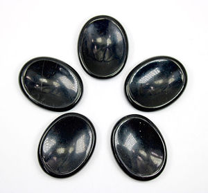 En vrac Naturel Noir Obsidienne Inquiétude Pierre Forme Ovale Palm Guérison Cristal Poli Amour Reiki Méditation Pierre Précieuse En Gros - Product Image 4