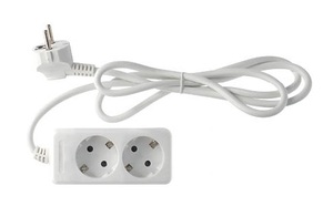 Base multi-presa serie Standard, 2 prese, 3 metri, bianco (GSC 100005019) - Product Image 1