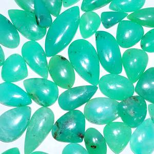 อัญมณีธรรมชาติสำหรับเครื่องประดับธรรมชาติ chrysoprase cabochons อัญมณีอินเดียหลวม chrysoprase ราคาโรงงานจากผู้ส่งออก - Product Image 4