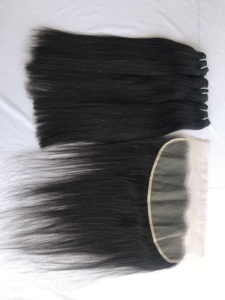 Vison cambodgien de qualité supérieure 18''Straight 13x4 Hd Lace Frontal Perruque Raw Indian Temple Virgin Indian Fournisseur Vente en gros d'exportation - Product Image 6