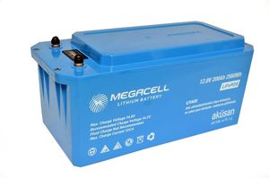 Batterie au lithium LiFePO4 12,8 V 200 Ah 2560 Wh, batterie de stockage rectangulaire pour système d'énergie solaire, camping-car, marine - Product Image 1