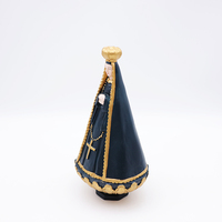 Décoration d'intérieur OEM statue de figure religieuse miniaturisée en 3d résine personnalisée artisanat bleu foncé catholicisme vierge marie figurine