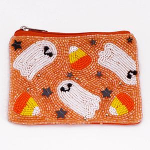 Haute qualité Cowboy pochette perlée multicolore Western Mini porte-monnaie fabriqué à la main fermeture à glissière toile accessoire de mode - Product Image 6