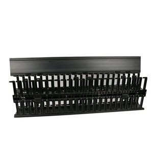 22.5U double side Single sided 45RU Black Plastic Network Cable Organizer vertical patch cord cable <strong>manager</strong>