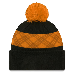 2025 hecho a medida de alta calidad de tendencia superventas edición Oem Jacquard gorros de hombre 100% algodón sólido puño Pom gorro de punto - Product Image 5