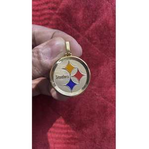 Pendentif en argent sterling 925 à surface lisse avec logo personnalisé, finition émaillée de forme ronde, bijoux pour un usage quotidien et un cadeau - Product Image 1