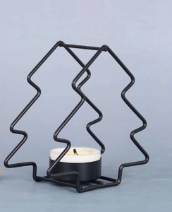 Tableware <strong>Candle</strong> Stand Metal <strong>Wire</strong> Customize Christmas <strong>Tree</strong> Design <strong>Candle</strong> <strong>Holder</strong> Elegant Black Tealight <strong>Candle</strong> <strong>Holder</strong> for Home