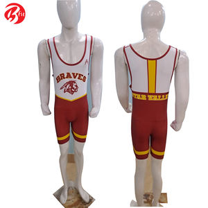 Venta al por mayor sin mangas mejor calidad hombres lucha camisetas en blanco personalizado culturismo traje cómodo Spandex lucha camisetas - Product Image 3