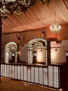 Table de buffet argentée en acier inoxydable pour mariage derniers comptoirs de nourriture élégants de mariage nouveau design comptoirs de nourriture de mariage - Product Image 6