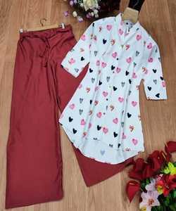 Vêtements décontractés les plus choisis Top imprimé en rayonne de coton avec Palazzo Indian Girls Wear Readymade Cheap Low Price Wholesale Surat ApparelGarment - Product Image 5