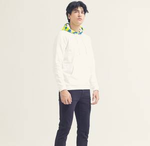 Sweat à capuche d'hiver pour hommes avec impression numérique imprimée personnalisée de couleur unie de haute qualité avec tissu polaire coupe ajustée et poche - Product Image 2