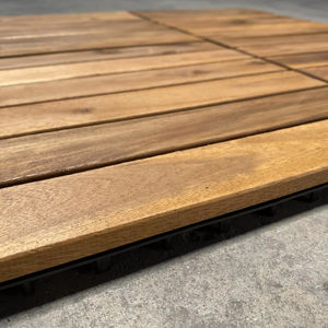 Dalles de terrasse en bois durable, en bois d'acacia, dalles de sol emboîtables pour patio - Product Image 1