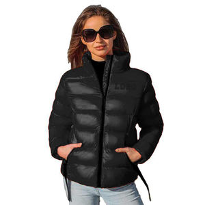 High Quality <b>Black</b> OEM <b>Women's</b> <b>Long</b> Puffer Down <b>Coat</b> Full Zip button Fastening Puffer Quilted <b>Women's</b> Bubble Winter Down Jacket - Product Image 2