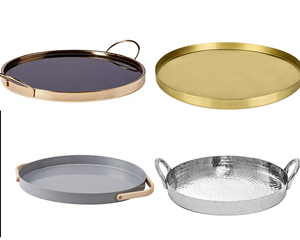 Mirror Polished Stainless Steel Serving <b>Tray</b> Buffet Custom Size Logo VISHAL HANDICRAFT OEM/ODM MOQ 100pcs T/T Made India - Product Image 4