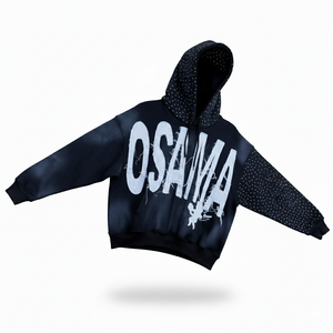 Sudadera con Capucha y Cremallera para Hombre, Estilo Profesional, con Pedrería y Bordado Desgastado, Calidad Superior, 100% Algodón, Cómoda y Adecuada - Product Image 6