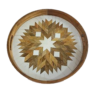 Bandeja de servicio de madera natural hecha a mano de alta calidad respetuosa con el medio ambiente personalizada al por mayor para el hogar, restaurantes y hoteles de la India - Product Image 4