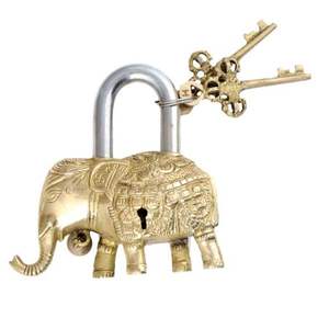 Handmade <b>Lock</b> High Quality Vintage Solid Brass <b>Lock</b> Elegant for Home Villas Apartment Security Usage in Elephant Shape - Product Image 1