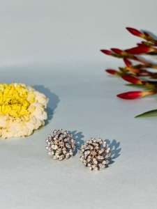 Premium 14K oro rosa remolino pendiente natural H I redondo brillante corte diamante pendientes proveedor al por mayor regalo de lujo - Product Image 5