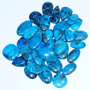 100% ธรรมชาติ shattuckite หินควอตซ์อัญมณี Cabochon หลวมราคาสำหรับทำเครื่องประดับทำรูปร่างผสมอัญมณีธรรมชาติ - Product Image 3