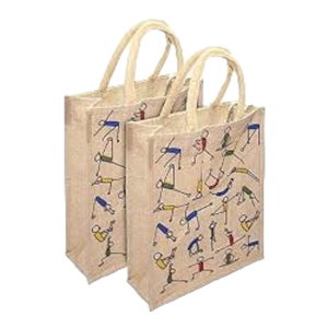 ที่มีคุณภาพสูงปอกระเจาช้อปปิ้งร้านขายของชำถุงของขวัญปรับแต่งรูปแบบผ้าชิ้นสีขนาดเล็กต้นกำเนิดอินเดีย - Product Image 4