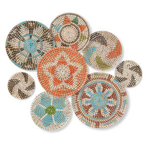 Straw seagrass <b>wall</b> <b>decor</b> natural fiber hanging baskets <b>for</b> home <b>decoration</b> different designs - Product Image 4