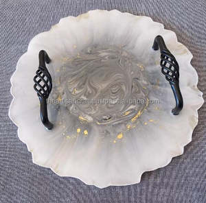 ถาดเรซิ่นทรงกลมสำหรับตกแต่งบ้านสุดหรูงานฝีมือสุดหรู - Product Image 1