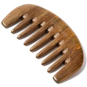 ACERCA DE MEJOR viaje portátil estilo chino hecho a mano sándalo pintado tallado peine de madera - Product Image 5