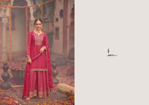 Costume indien pakistanais traditionnel pour femmes, Kurta/Kurti Sharara Dupatta, en soie chinon lourde, avec des sequins, look tendance - Product Image 6