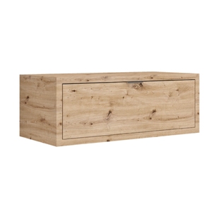 Base lavabo da bagno con finitura in rovere annodato con finitura a forma di lavabo con cassetto e dimensioni 80x46x40 cm - Product Image 1