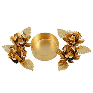 Gold Finished Brass Round <b>Tea</b> Light <b>Candle</b> Holder for Home Wedding Party Table Lighting Decor Tealight Holders - Product Image 4