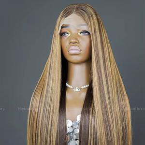 Extensiones de cabello humano vietnamita de onda recta sedosa de hueso virgen superventas de 8 pulgadas al por mayor cinta Invisible Ins pelucas de encaje - Product Image 1