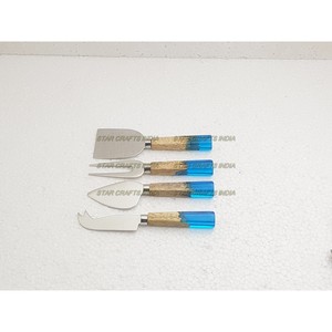 Ensemble de couverts en acier inoxydable plaqué argent avec manche en résine Nouvel ensemble de couverts en métal Dernier ensemble de couverts Dernières couverts en métal - Product Image 3