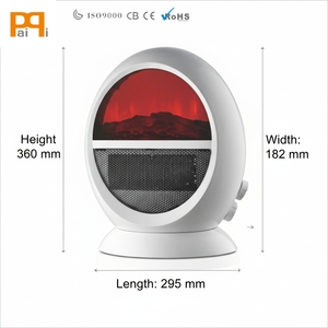 Stufa <span class=keywords><strong>Elettrica</strong></span> Portatile in Plastica da 2000W con Termostato e Funzione Immagine Fiamma, Ideale per Soggiorno - Articolo Caldo del Momento - Product Image 1