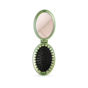 Brosse à cheveux ovale pliable démêlante avec miroir - Format voyage compact - 4 pièces individuelles et lot de 10 - Product Image 5