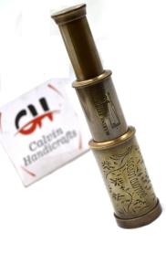 Mini telescopio náutico de estilo victoriano antiguo náutico, catalejo pirata de latón con impresión de huecograbado, telescopio de latón grabado - Product Image 4