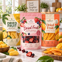 Sachet refermable autoportant pour fruits secs et en-cas, sac en aluminium avec fermeture éclair
