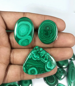 Meilleure qualité Offre Spéciale en vrac qualité naturelle Malachite naturelle forme ovale dos plat Cabochon calibré cadeau ample - Product Image 4