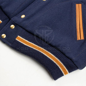 Veste universitaire pour homme avec manches en cuir, veste de baseball tendance à coupe ajustée pour les clubs sportifs et la mode de rue - Product Image 5