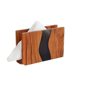 Distributeur de serviettes en bois d'acacia haut de gamme cuisine Table à manger porte-boîtes à mouchoirs porte-serviettes en bois - Product Image 3