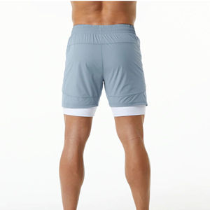 Short unisexe taille haute en maille pour hommes décontracté solide confortable 100% coton été course à pied activités de plein air poches tenue décontracté - Product Image 4