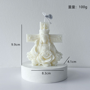 Vela DE ARTE perfumada de cera de soja hecha a mano Cruz vacaciones religiosas y Acción de Gracias decoración ecológica para Iglesia de Pascua y uso doméstico - Product Image 3